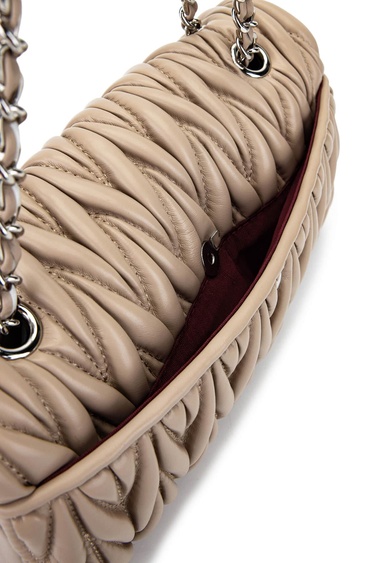  Tamer Tanca Kadın Suni Deri Taupe Omuz Çanta