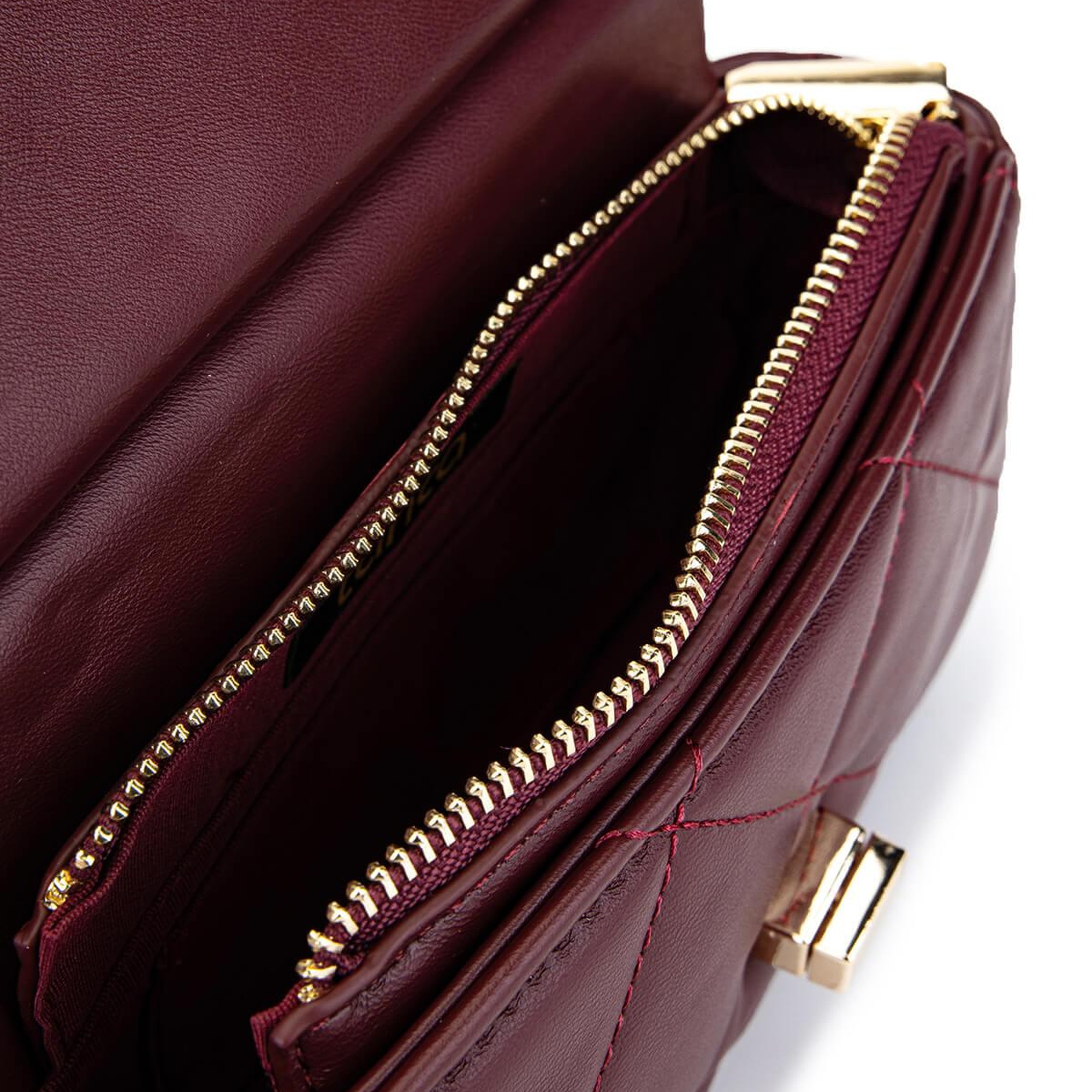 Tamer Tanca Kadın Suni Deri Bordo Omuz Çanta