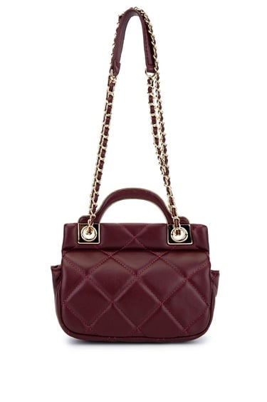  Tamer Tanca Kadın Suni Deri Bordo Omuz Çanta