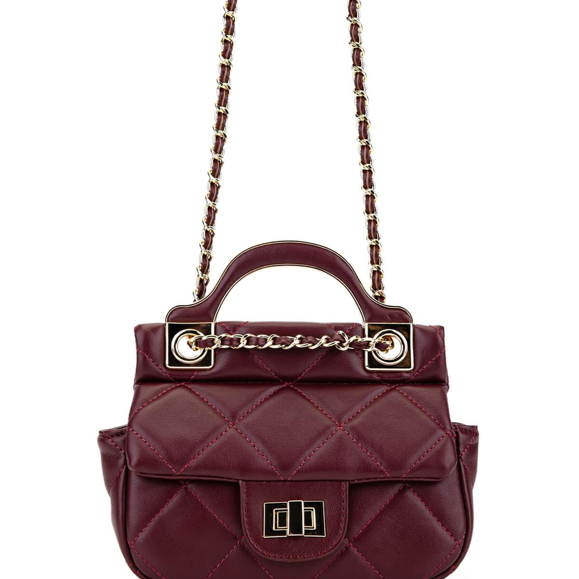 Tamer Tanca Kadın Suni Deri Bordo Omuz Çanta