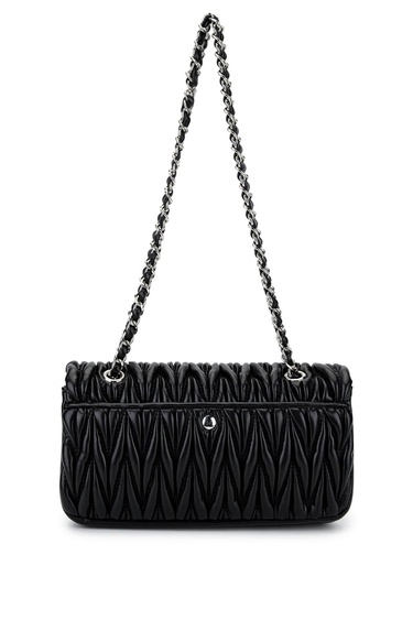  Tamer Tanca Kadın Suni Deri Siyah Omuz Çanta