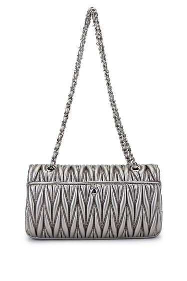  Tamer Tanca Kadın Suni Deri Metalik Omuz Çanta