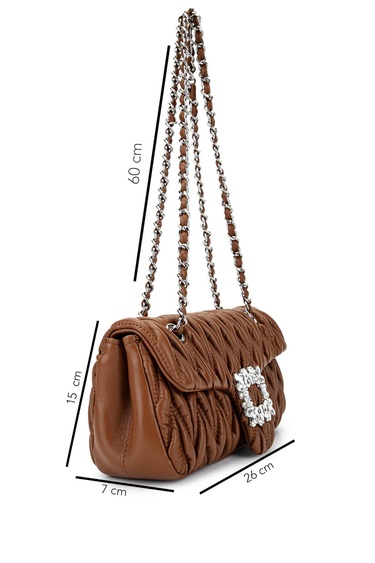  Tamer Tanca Kadın Suni Deri Camel Omuz Çanta