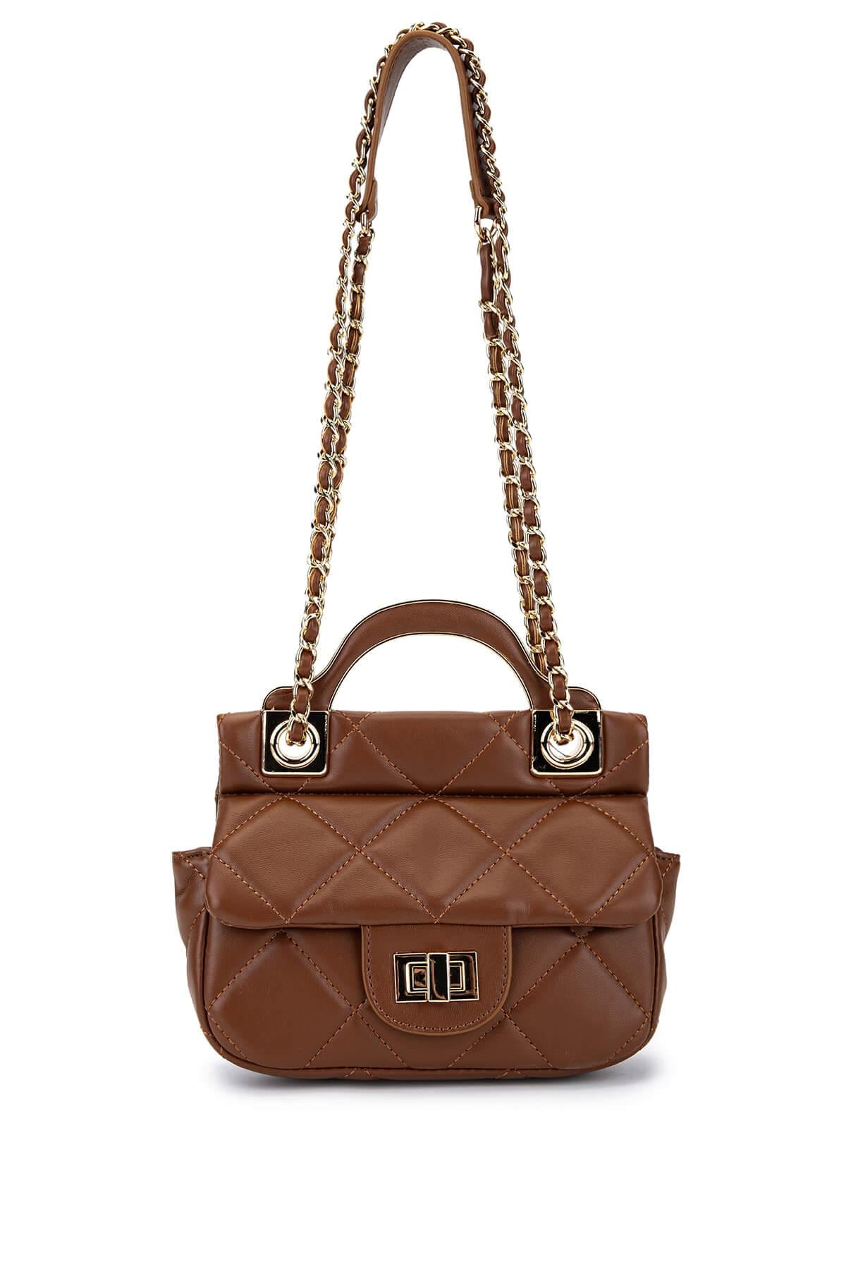  Tamer Tanca Kadın Suni Deri Camel Omuz Çanta