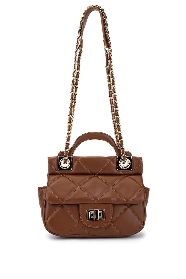  Tamer Tanca Kadın Suni Deri Camel Omuz Çanta