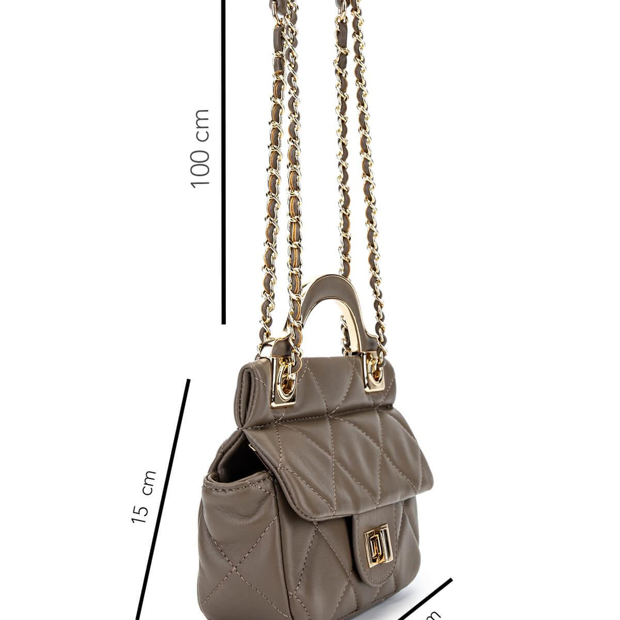 Tamer Tanca Kadın Suni Deri Gri Omuz Çanta