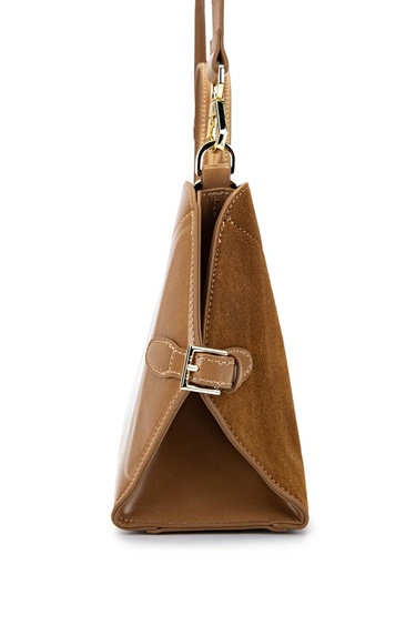  Tamer Tanca Kadın Suni Deri Taupe Omuz Çanta