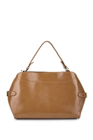  Tamer Tanca Kadın Suni Deri Taupe Omuz Çanta