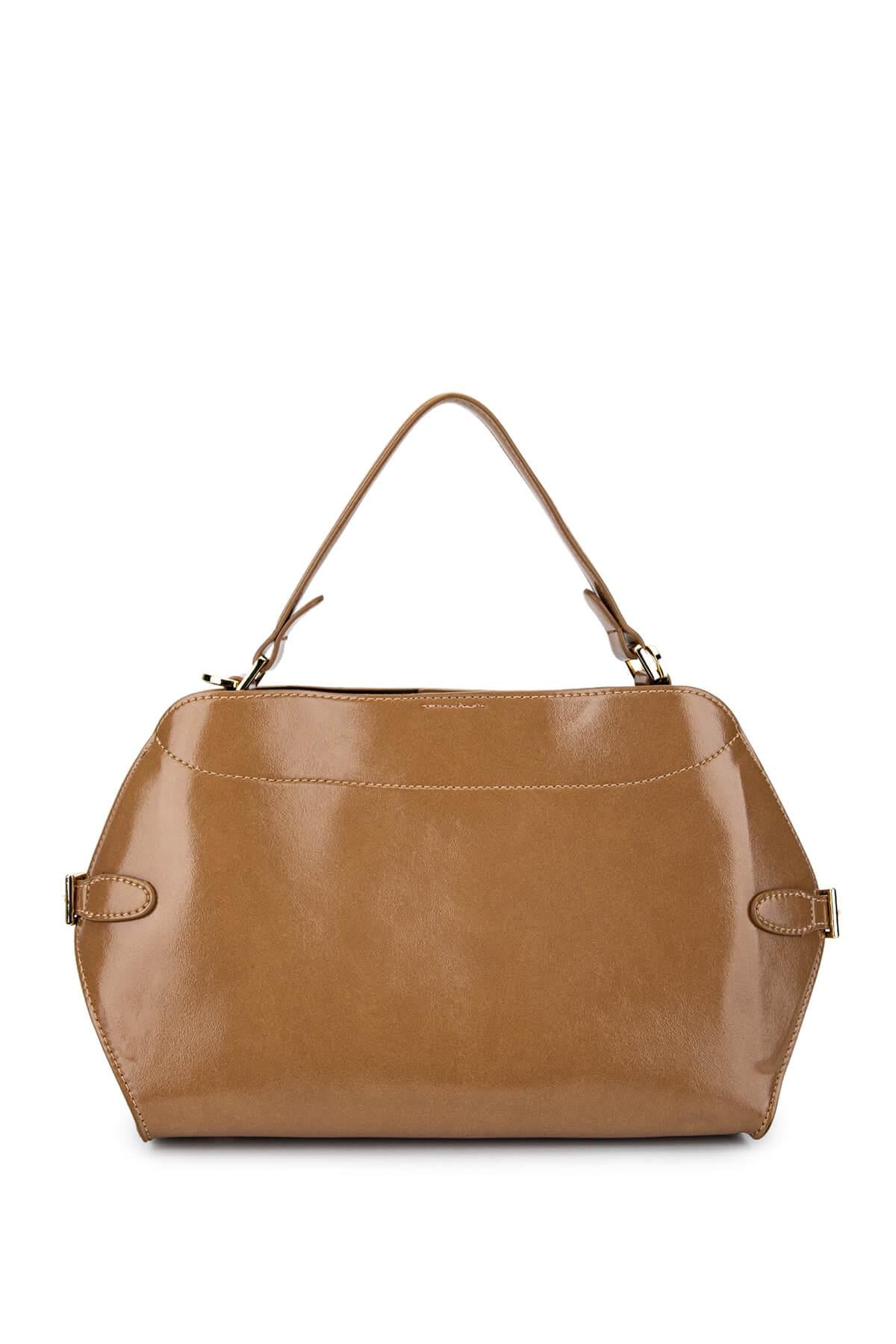  Tamer Tanca Kadın Suni Deri Taupe Omuz Çanta