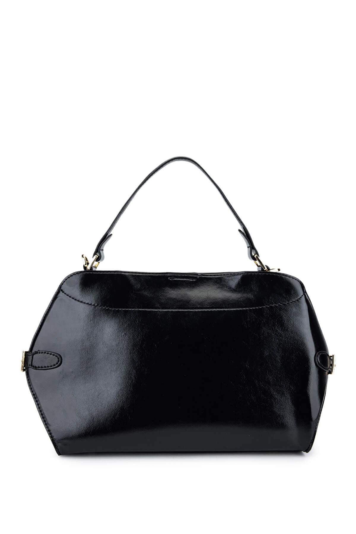  Tamer Tanca Kadın Suni Deri Siyah Omuz Çanta