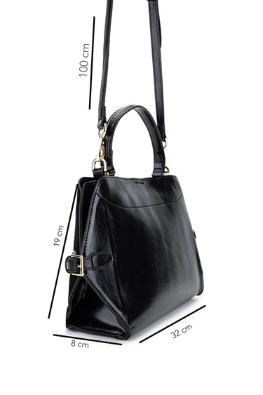  Tamer Tanca Kadın Suni Deri Siyah Omuz Çanta