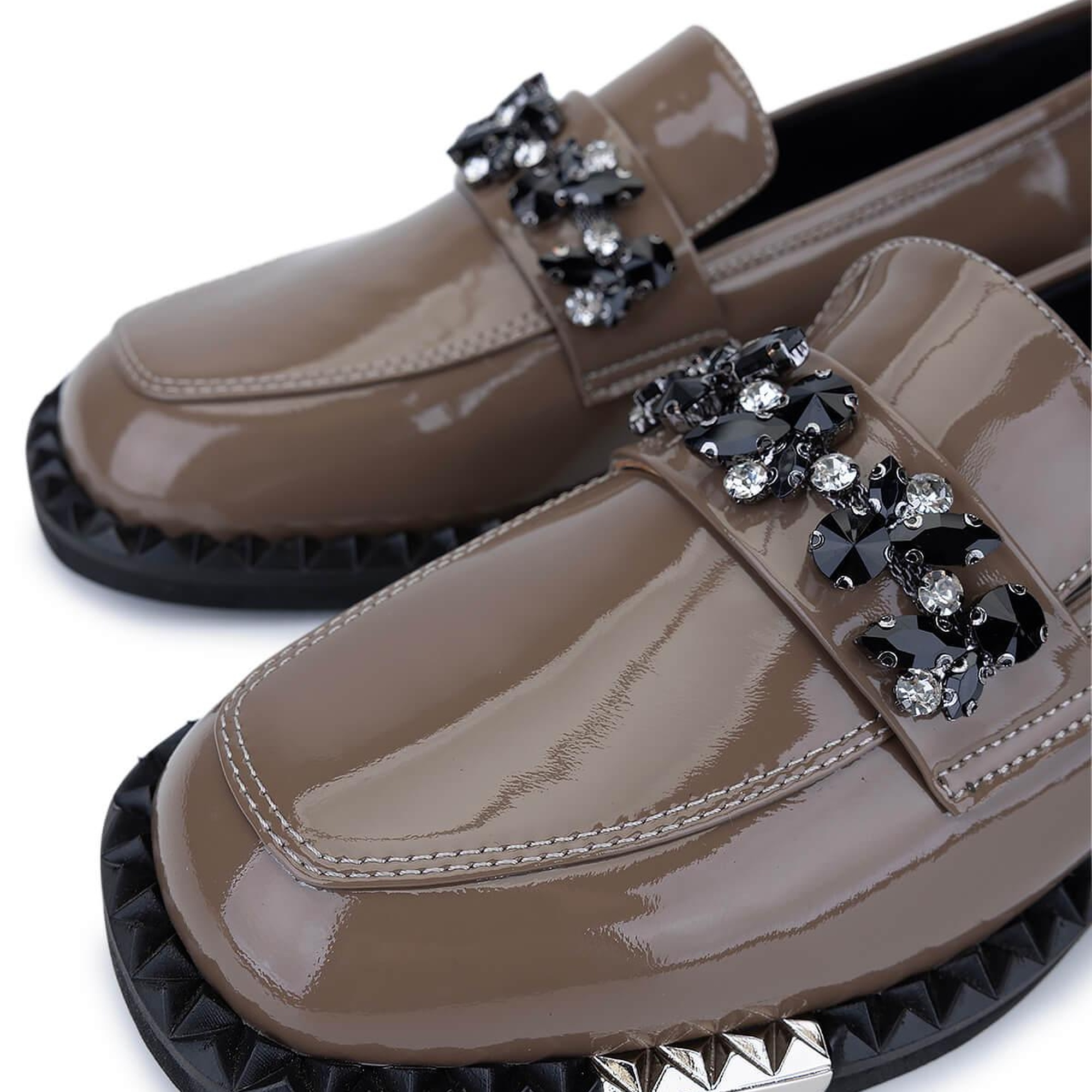 Tamer Tanca Kadın Hakiki Deri Vizon Rugan Loafer Ayakkabı