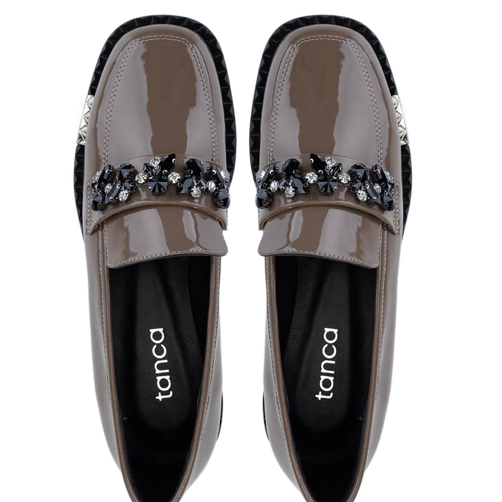 Tamer Tanca Kadın Hakiki Deri Vizon Rugan Loafer Ayakkabı