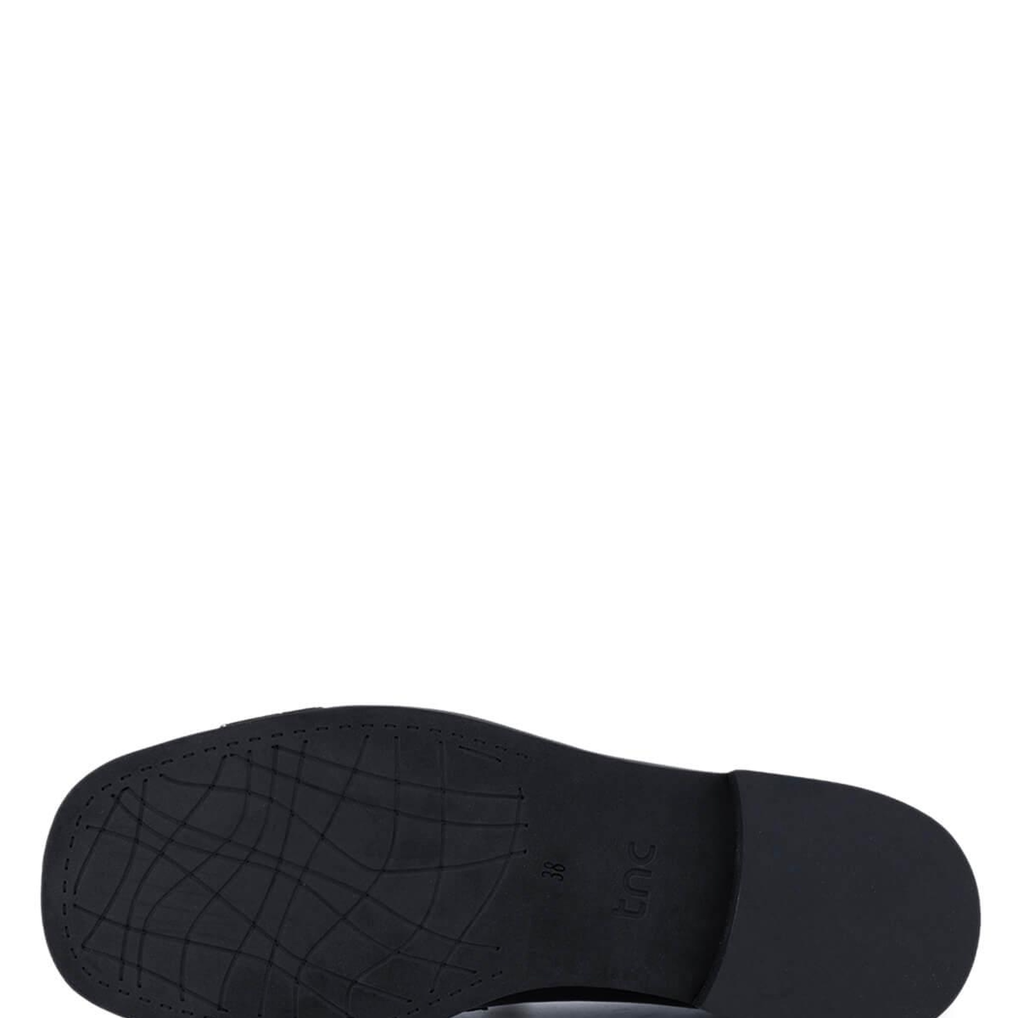 Tamer Tanca Kadın Hakiki Deri Siyah Rugan Loafer Ayakkabı