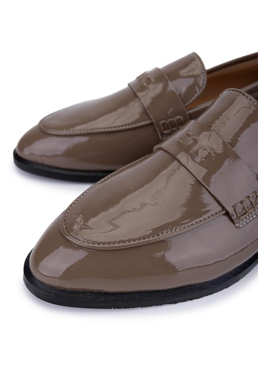  Tamer Tanca Kadın Hakiki Deri Vizon Rugan Loafer Ayakkabı