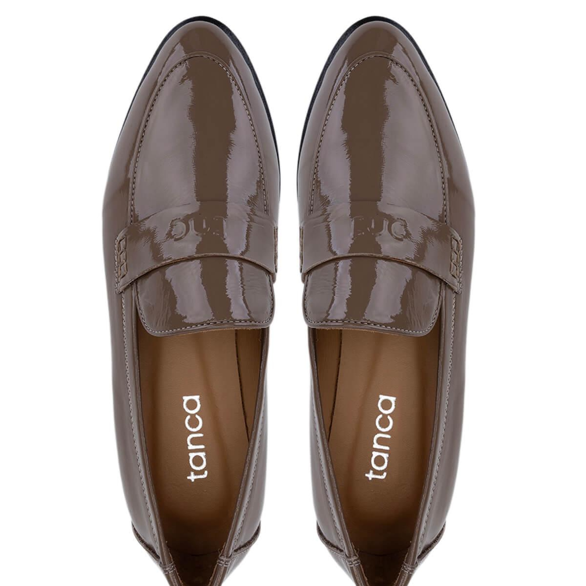 Tamer Tanca Kadın Hakiki Deri Vizon Rugan Loafer Ayakkabı