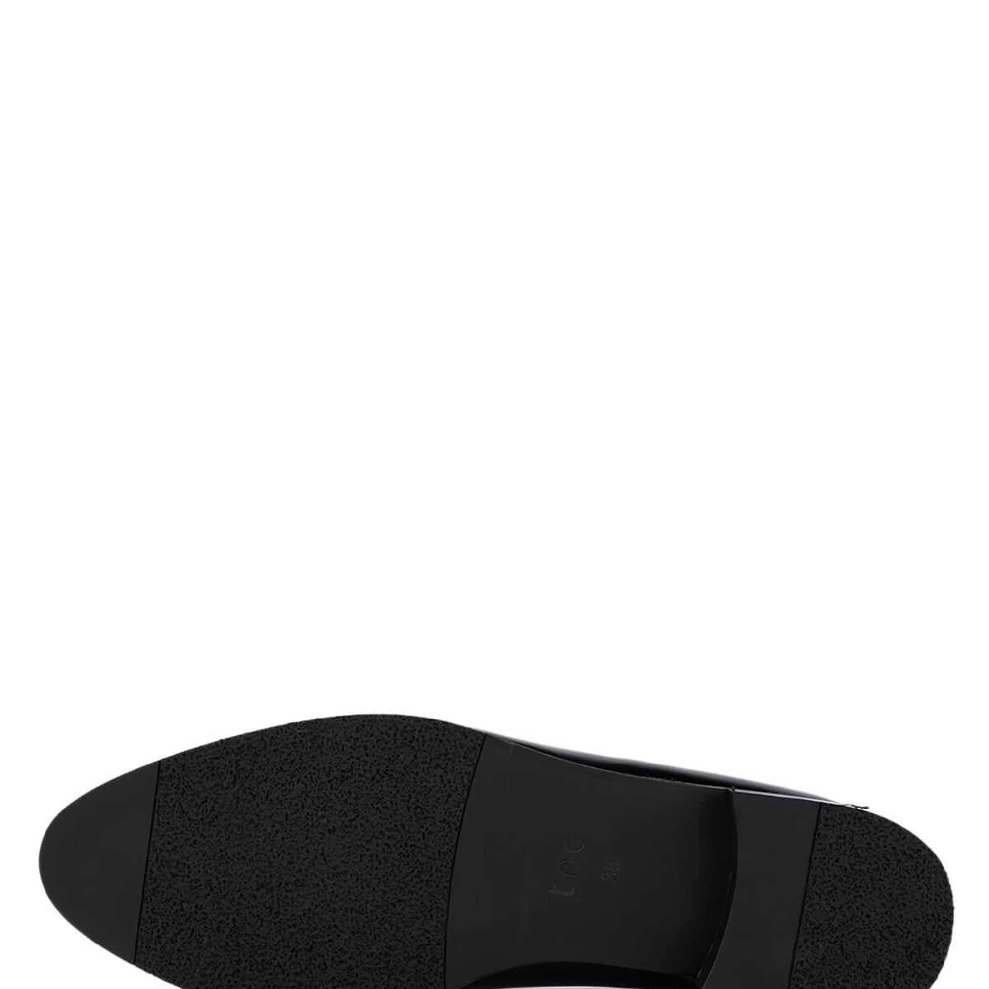 Tamer Tanca Kadın Hakiki Deri Siyah Rugan Loafer Ayakkabı