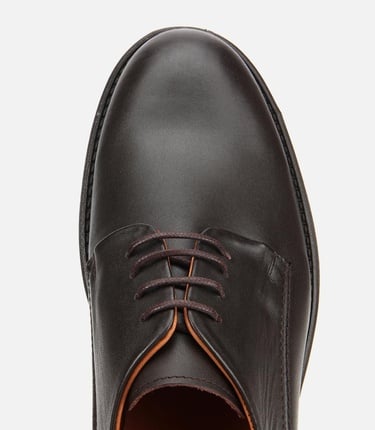  Erkek Deri Kahverengi Rahat Tabanlı Klasik Ayakkabı