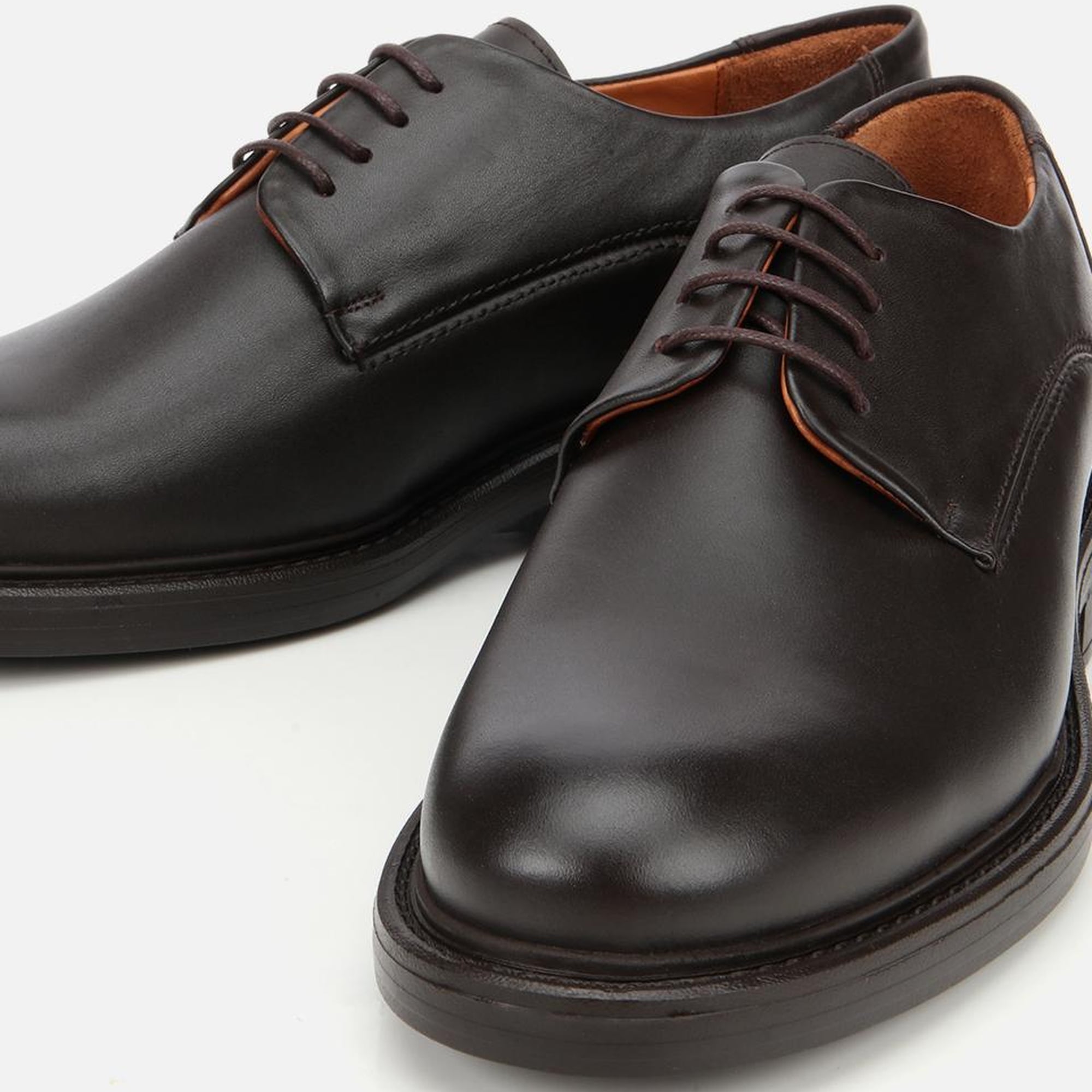 Erkek Deri Kahverengi Rahat Tabanlı Klasik Ayakkabı