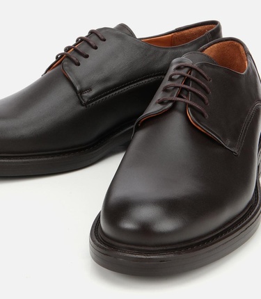  Erkek Deri Kahverengi Rahat Tabanlı Klasik Ayakkabı