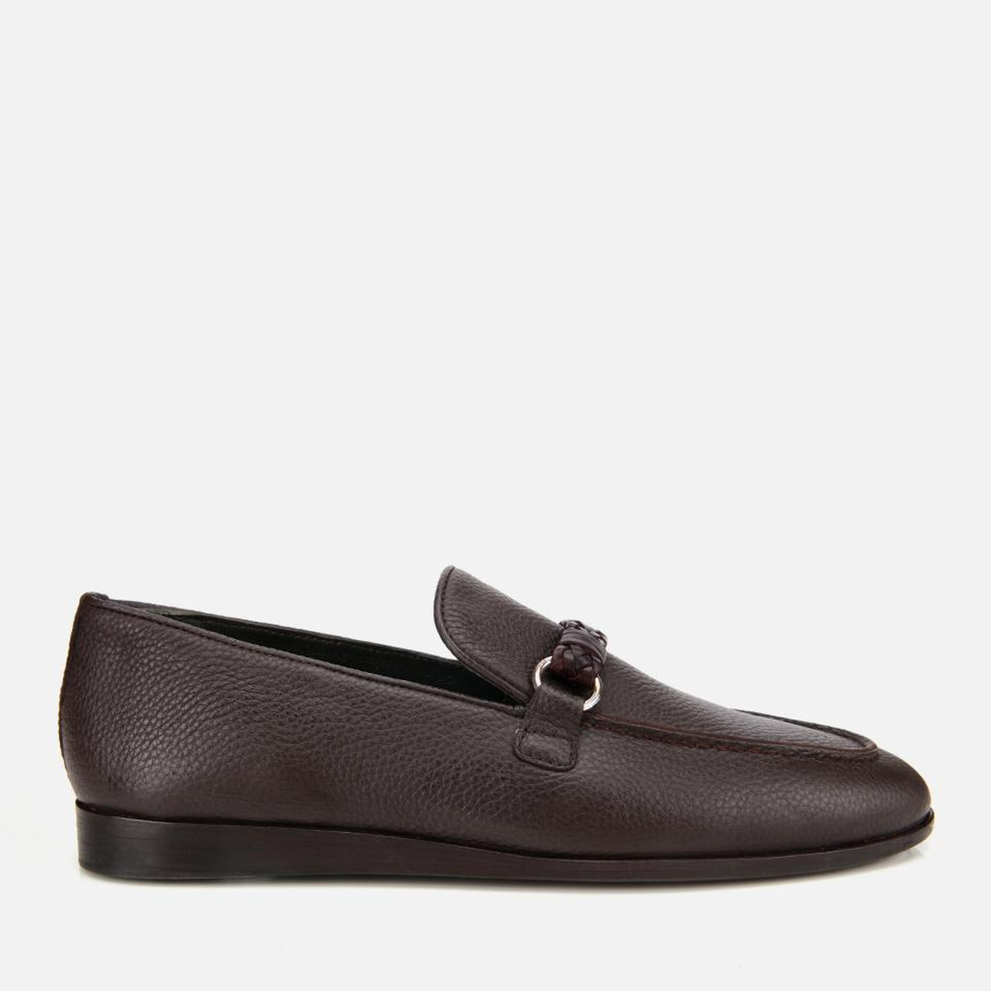 Erkek Deri Kahverengi Toka Detaylı Klasik Loafer