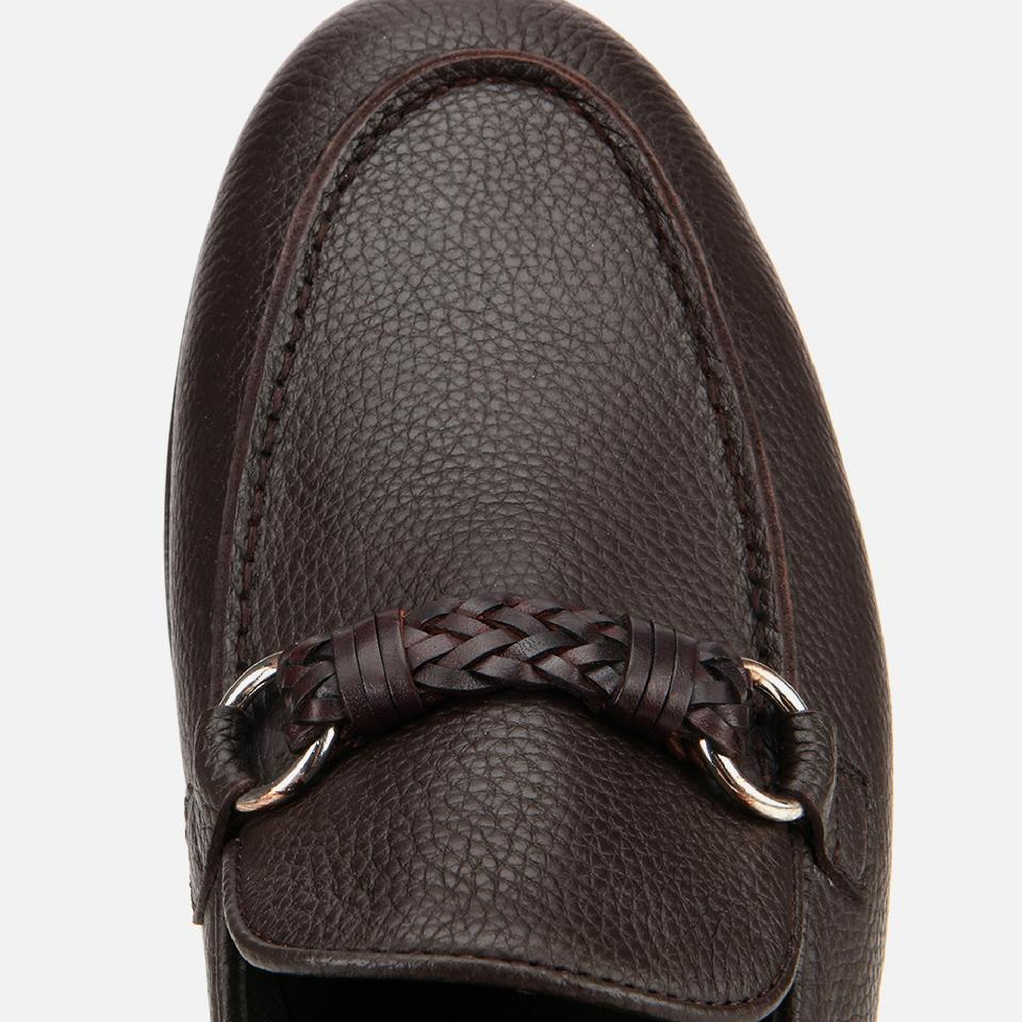 Erkek Deri Kahverengi Toka Detaylı Klasik Loafer