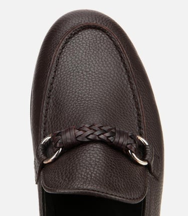  Erkek Deri Kahverengi Toka Detaylı Klasik Loafer