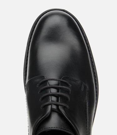  Erkek Deri Siyah Rahat Tabanlı Klasik Ayakkabı