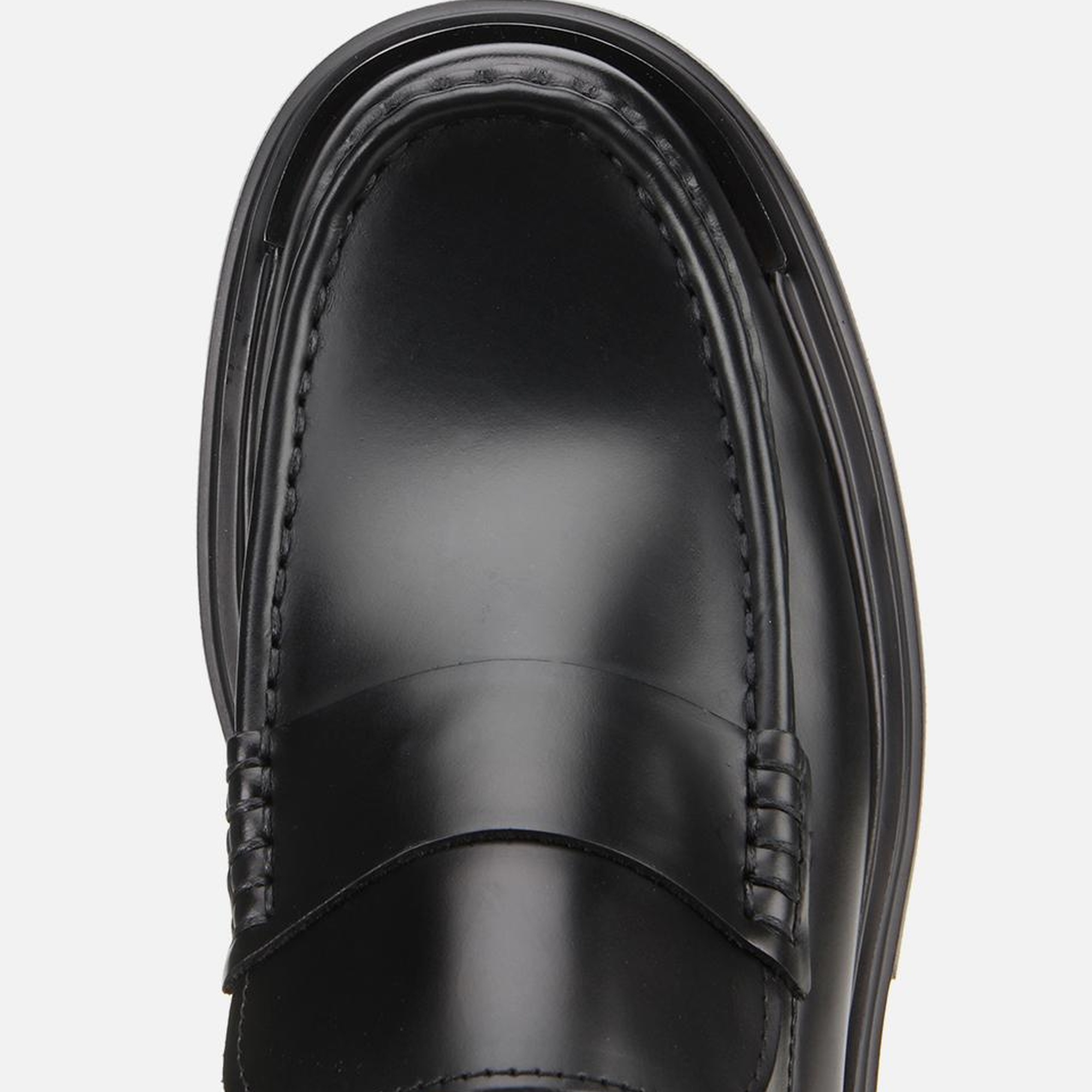 Erkek Deri Siyah Yüksek Tabanlı Klasik Loafer