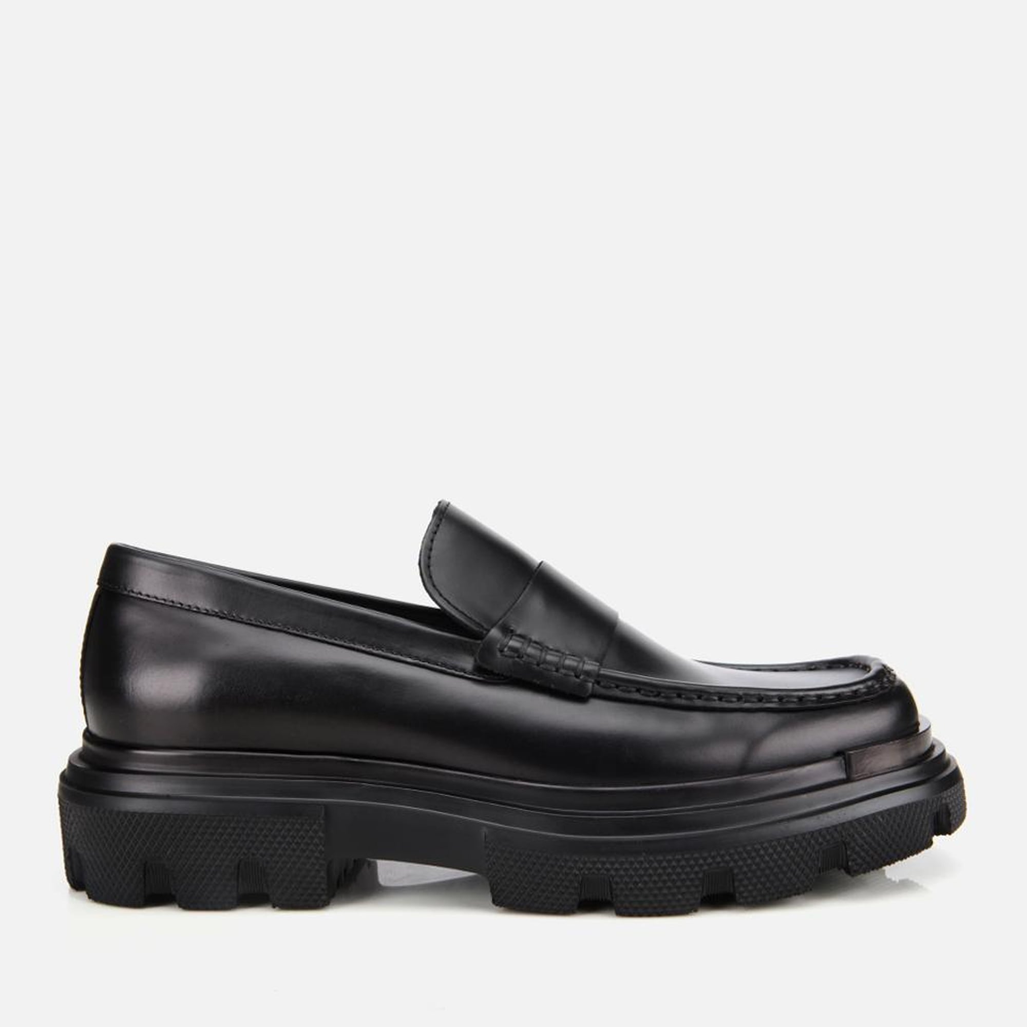 Erkek Deri Siyah Yüksek Tabanlı Klasik Loafer