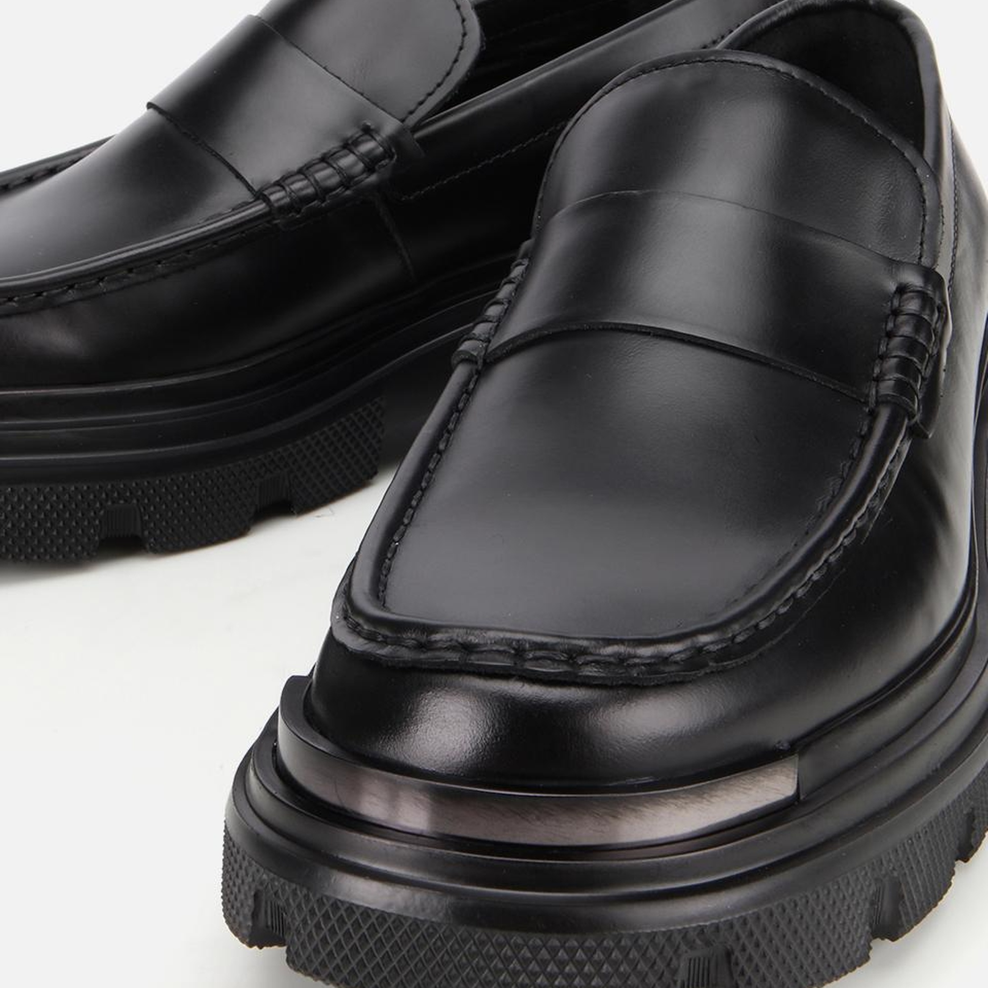 Erkek Deri Siyah Yüksek Tabanlı Klasik Loafer