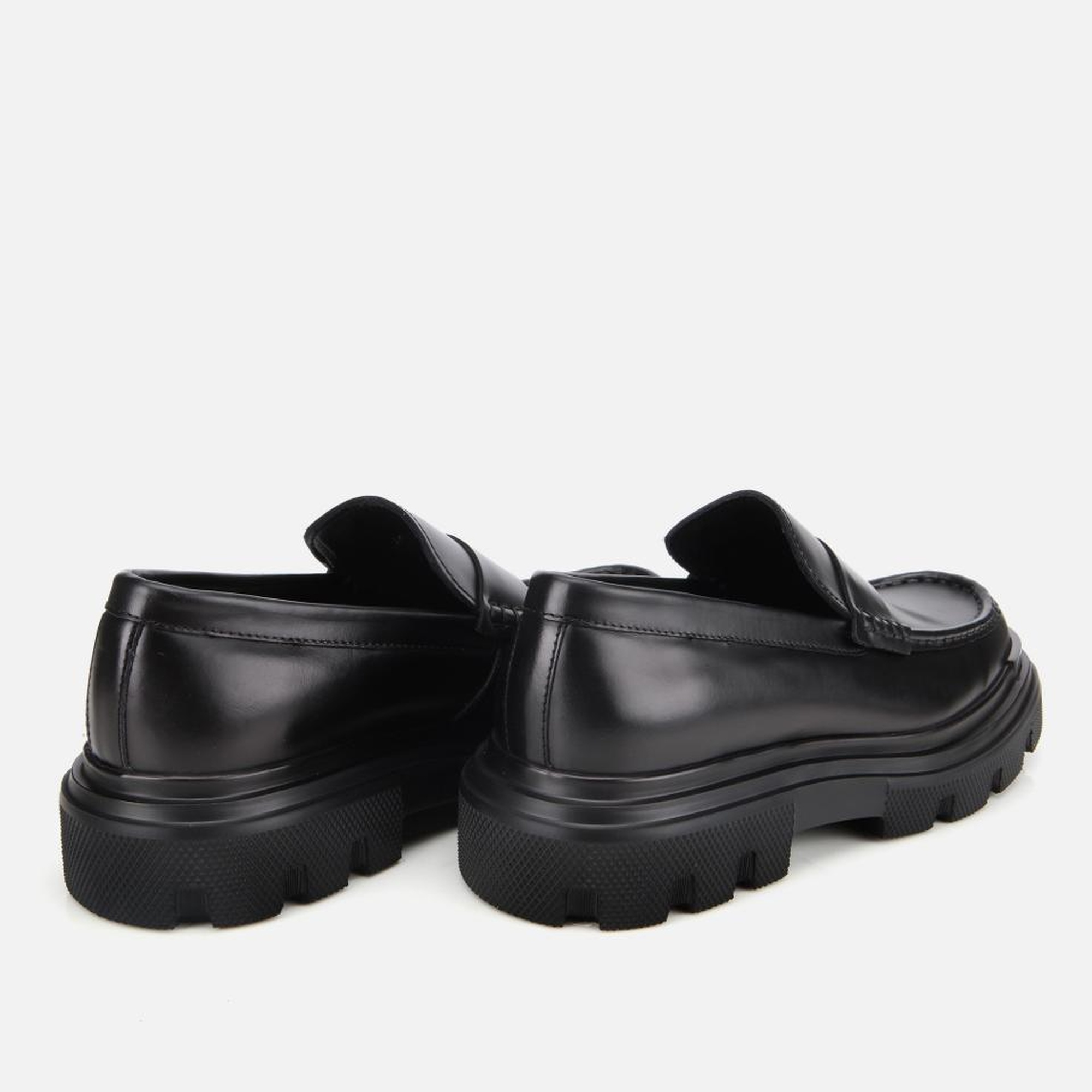 Erkek Deri Siyah Yüksek Tabanlı Klasik Loafer