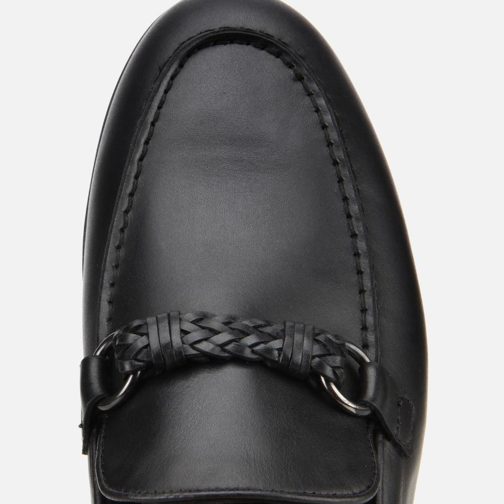 Erkek Deri Siyah Toka Detaylı Klasik Loafer