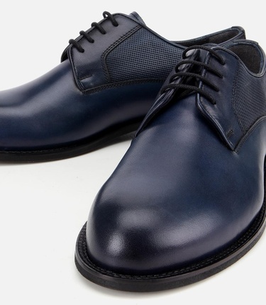  Erkek Deri Lacivert Klasik Ayakkabı