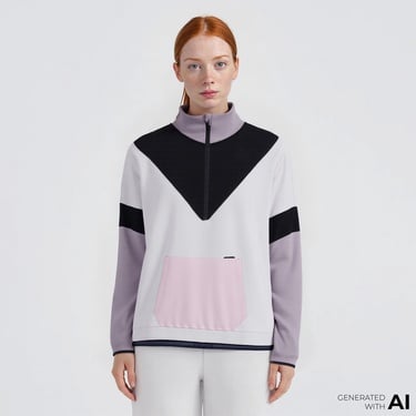  Skechers 2Xi-Lock Half Zip Kadın Beyaz Günlük Sweatshirt