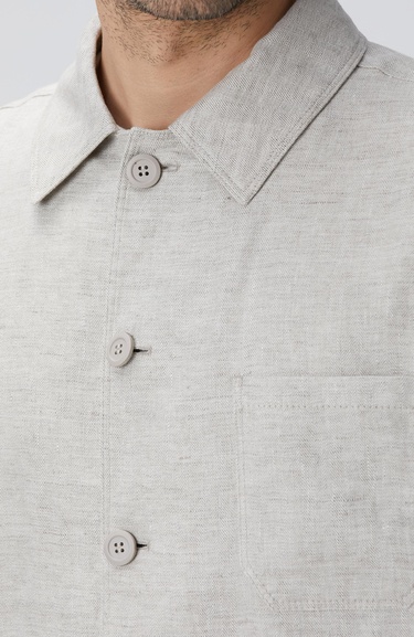  Network Erkek Bej Keten Ceket