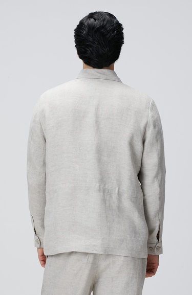  Network Erkek Bej Keten Ceket