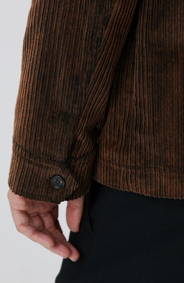  Network Erkek Kahverengi Fitilli Coat Ceket