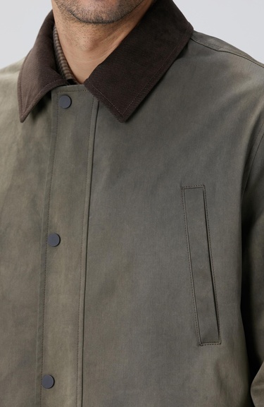  Network Erkek Haki Batik Desenli Coat Ceket