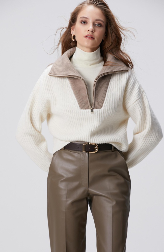  Network Kadın Limited Kırık Beyaz Yün Kazak