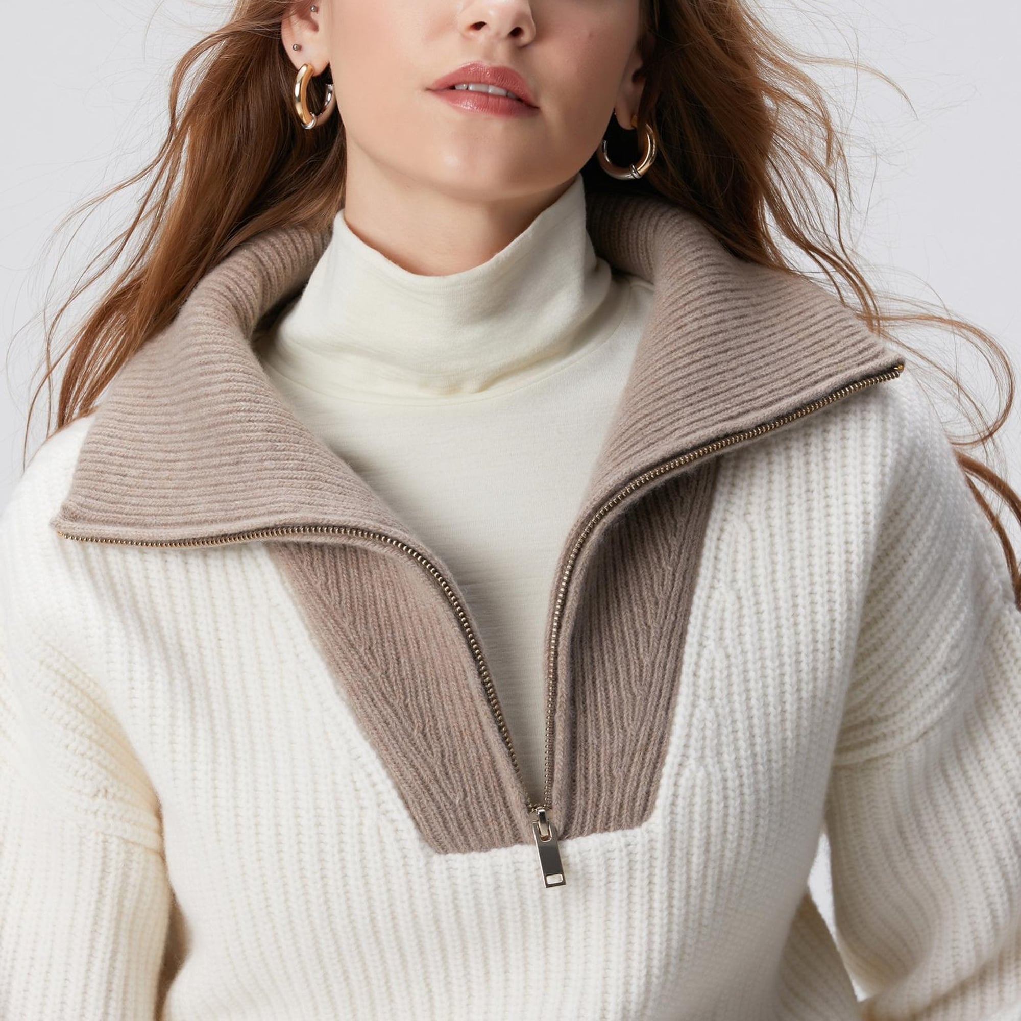 Network Kadın Limited Kırık Beyaz Yün Kazak