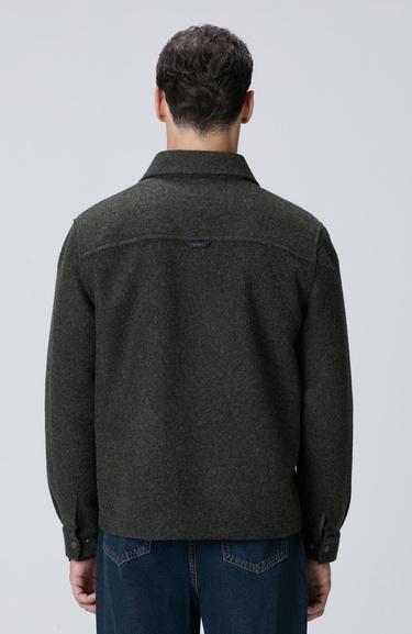 Network Erkek Haki Yün Karışımlı Dış Gömlek