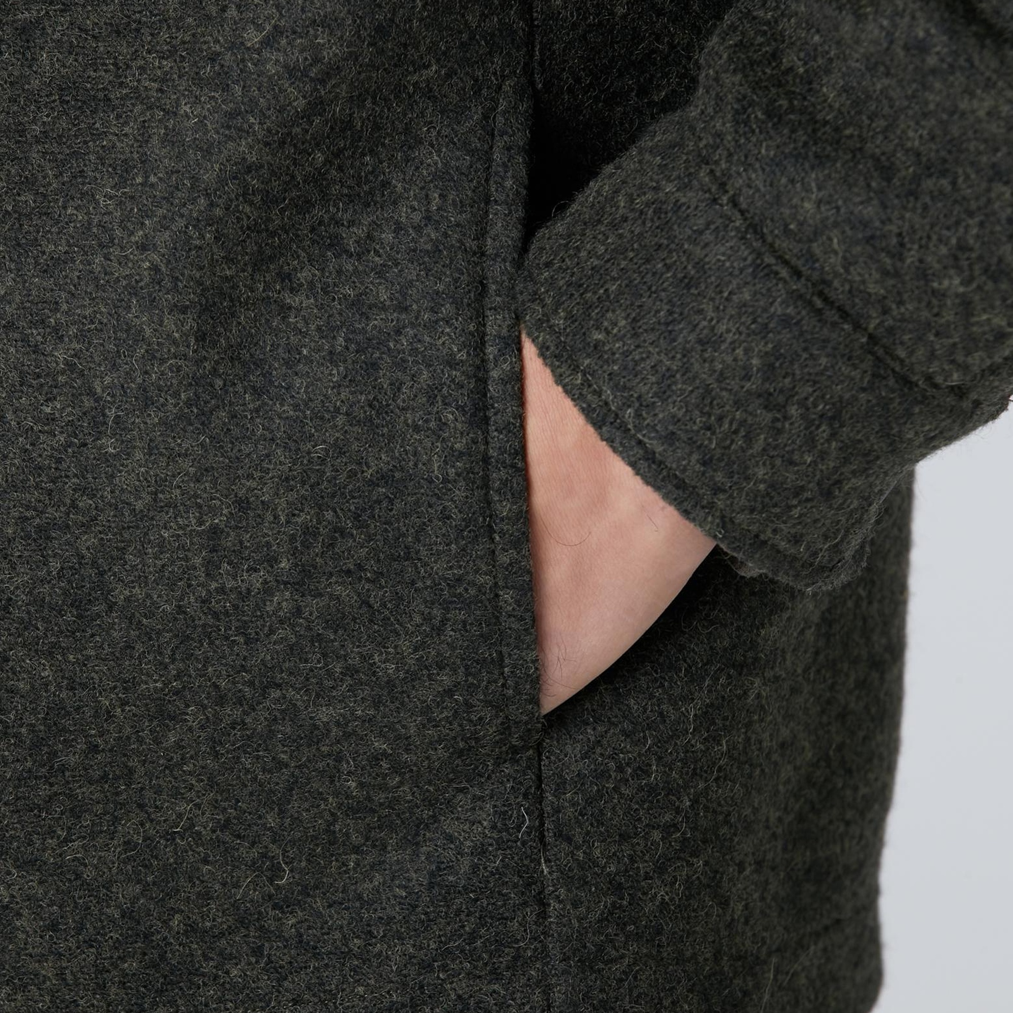 Network Erkek Haki Yün Karışımlı Dış Gömlek