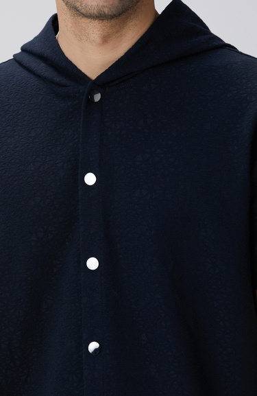  Network Erkek Siyah Jakarlı Gömlek