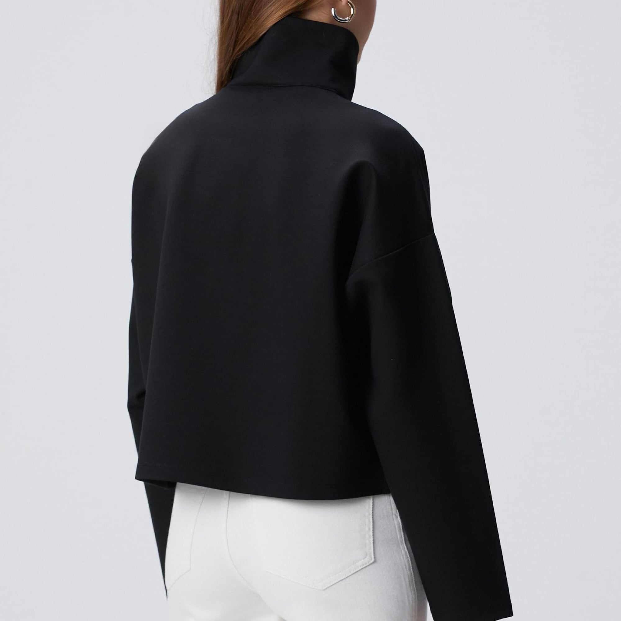 Network Kadın Siyah Patchli Sweatshirt