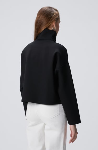  Network Kadın Siyah Patchli Sweatshirt