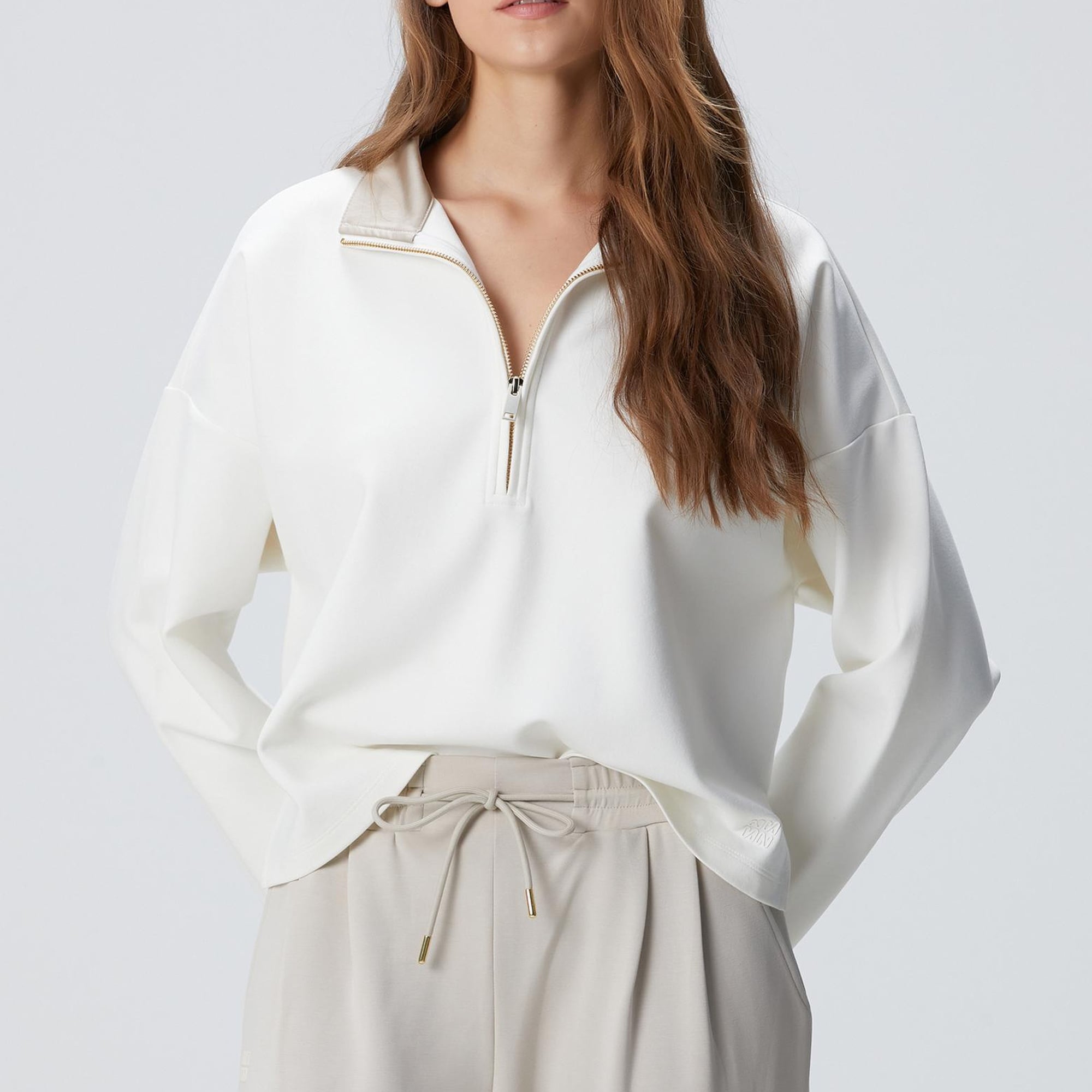 Network Kadın N-Tech Kırık Beyaz Sweatshirt