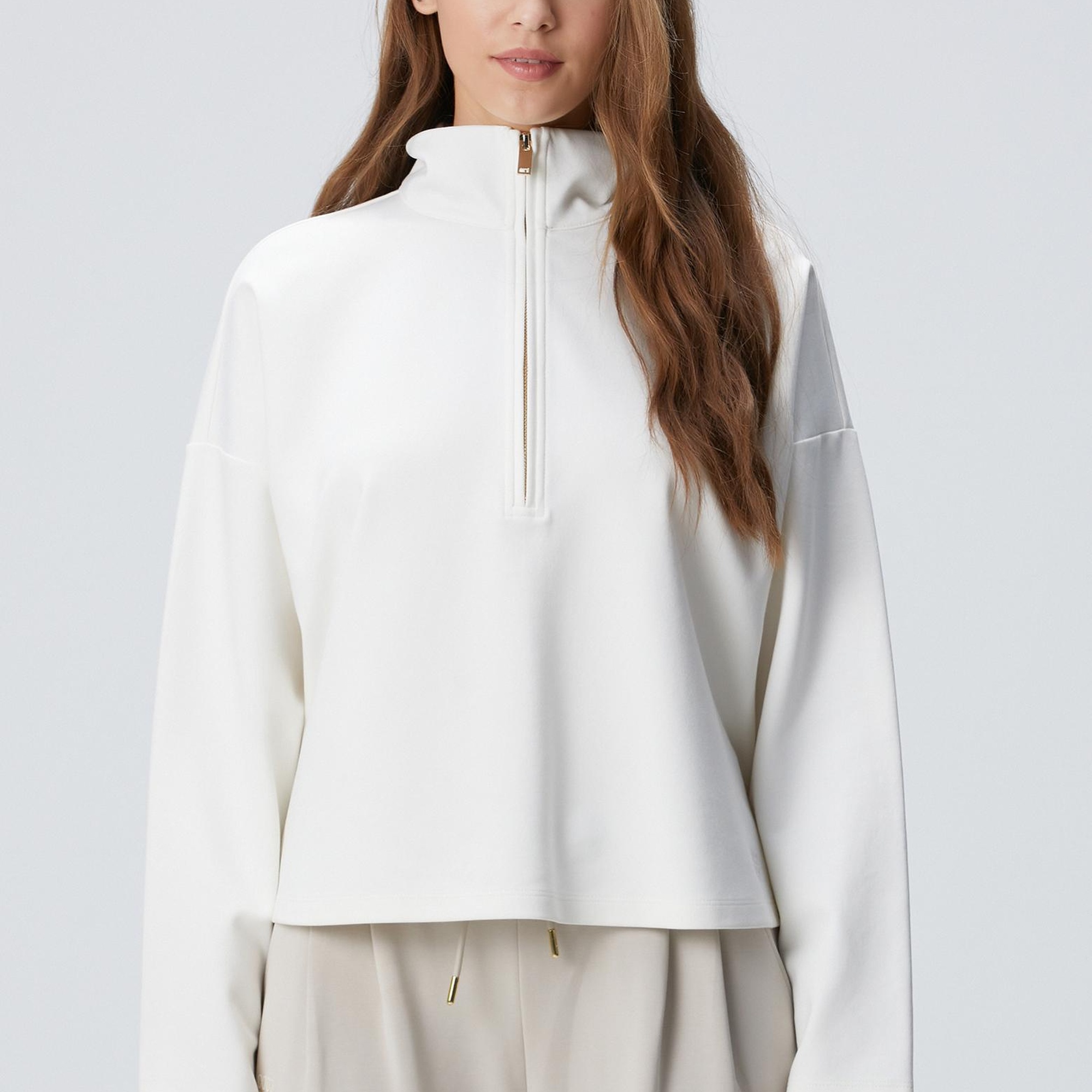 Network Kadın N-Tech Kırık Beyaz Sweatshirt