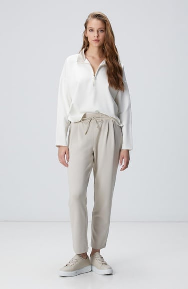  Network Kadın N-Tech Kırık Beyaz Sweatshirt