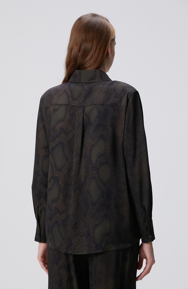  Network Kadın Haki Desenli Gömlek